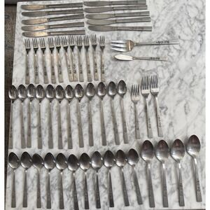 Oxford Hall OXH3 Stainless Rose Burnished Japan Flatware 53 Pcs Mixed Lot.